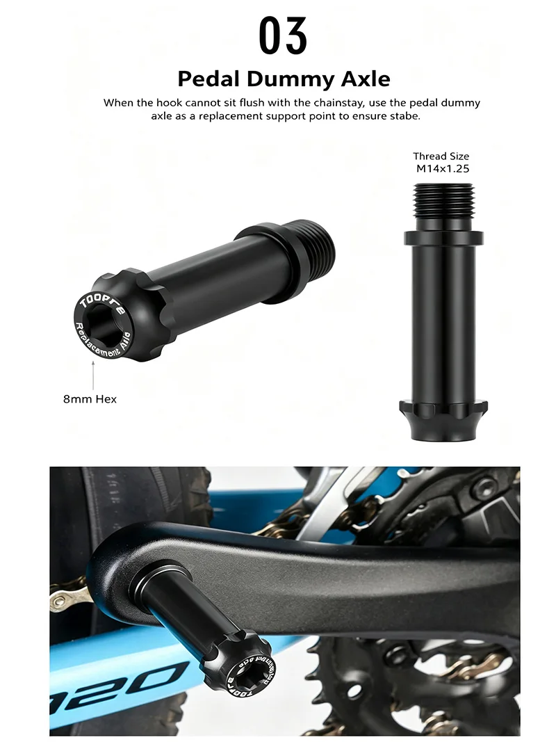 TOOPRE Kurbelschrauben-Entfernungswerkzeug 8/10 mm Schraubenschlüssel für SRAM DUB Kurbelgarnitur Fahrradkurbelabdeckung Demontage-Reparaturwerkzeug – Detail 9