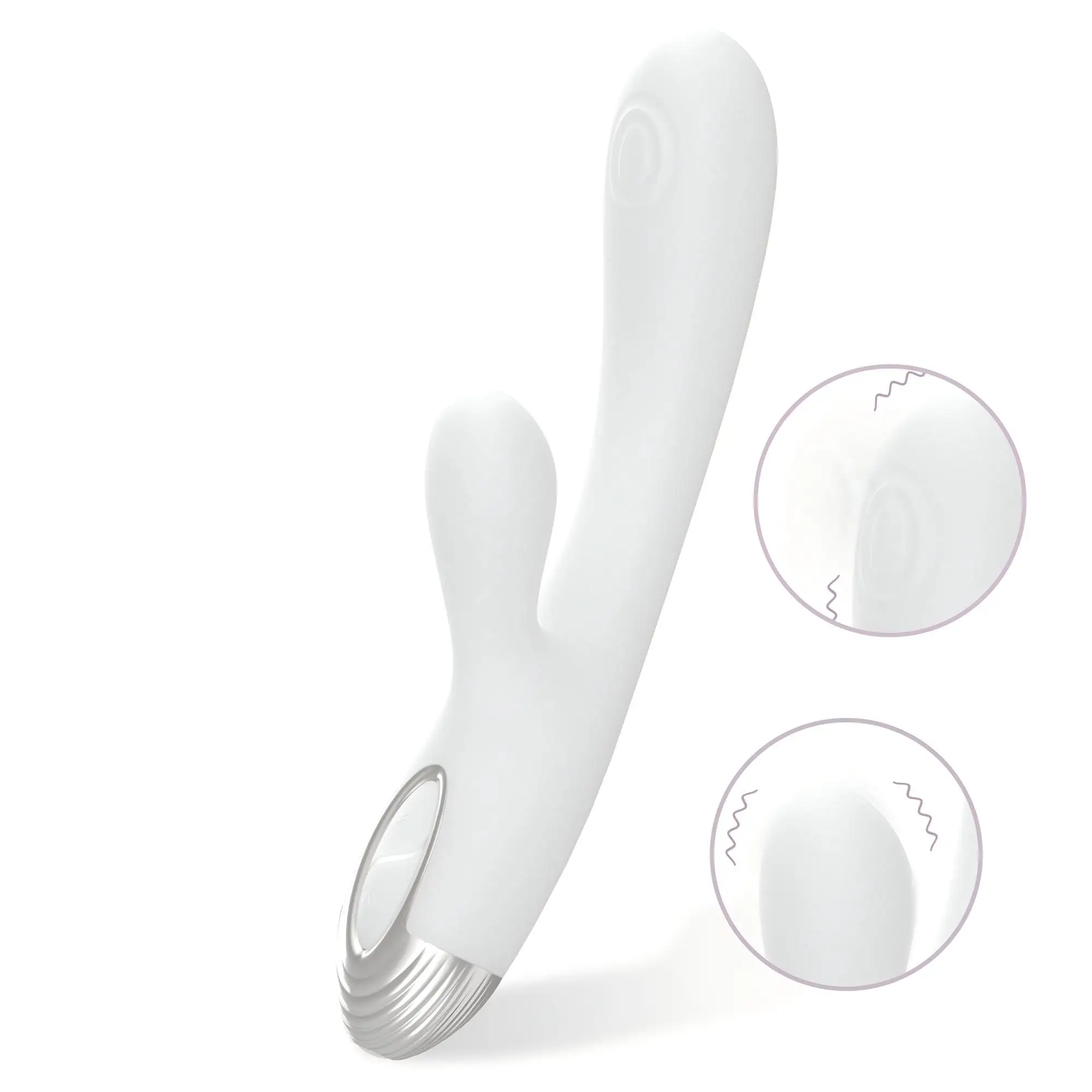 DRY WELL Dildo Vibrator Adult Toys for Women - 2 in 1 Female Rabbit G-Spot Vibrators Dildos with 5 Patting & 5 Vibration Modes