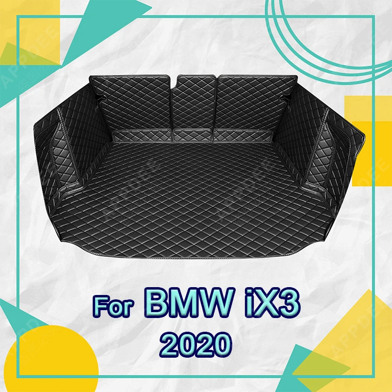 Auto Full Coverage Trunk Mat For BMW iX3 2020 Anti-Dirty Leather Car Boot Cover Pad Cargo Liner Interior Protector Accessories