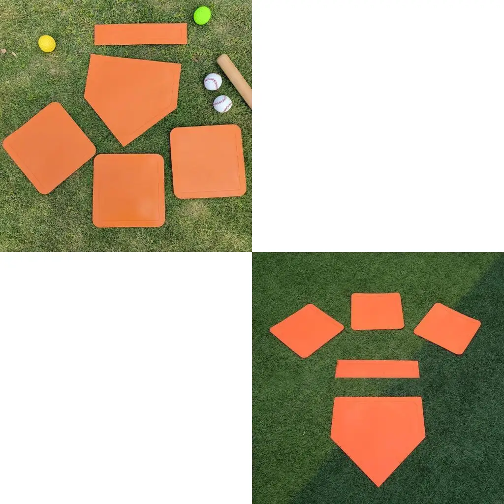 

Rubber Throw Down Baseball Softball Bases Set for Indoor Outdoor Training
