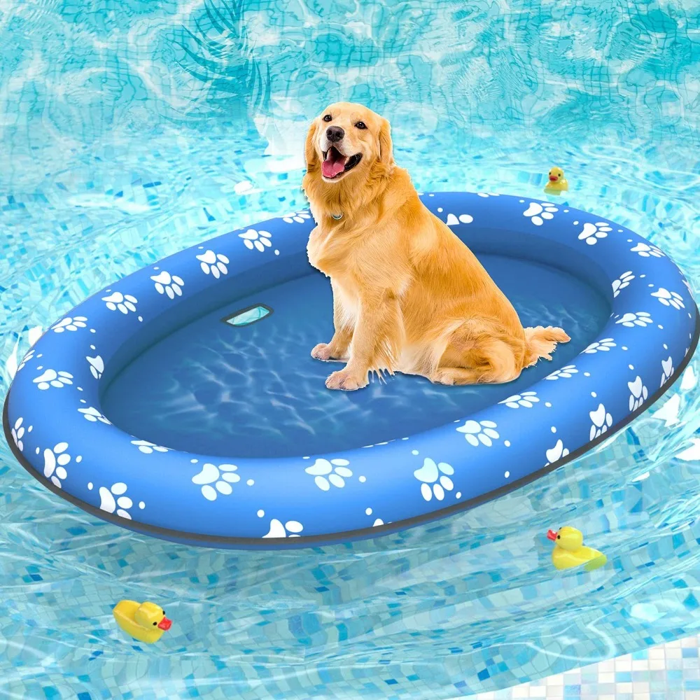 

Travel Supplies Foldable Dog Swimming Float PVC Cooling Pet Dog Float Soft Pet Inflatable Raft Outdoor Swim