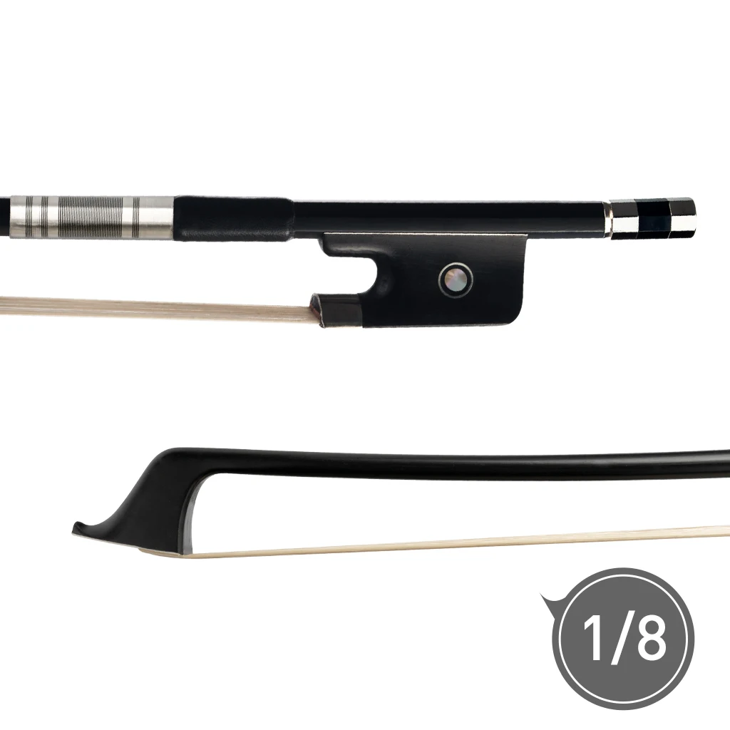 NAOMI Upright Double Bass Bow Carbon Fiber Stick Pure White Mongolia Horsehair Ebony Frog Parisian Eye Perfect Balance Point