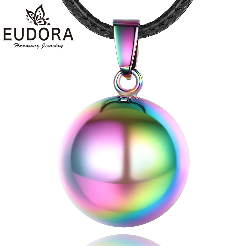 

Eudora 20mm Harmony Ball Colorful Pendant Pregnancy Bola Angel Caller Baby Wishing Chime Ball Necklace Women Jewelry Baby Gift