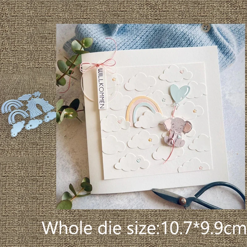 New Design Craft Metal stencil mold Cutting Die baby toys rainbow scrapbook die cut Album Paper Card making Craft Embossing