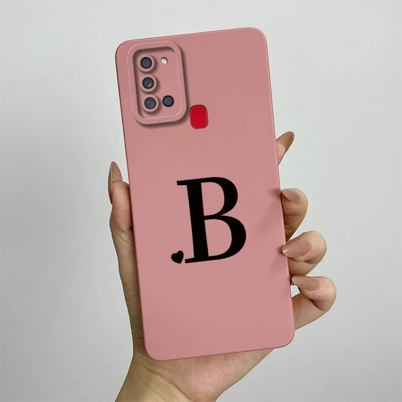 For Samsung Galaxy A21s Case Cute Couple Letter Cover Soft Silicone Fundas Phone Cases For Samsung A21s A21 S A 21s A217F Bumper