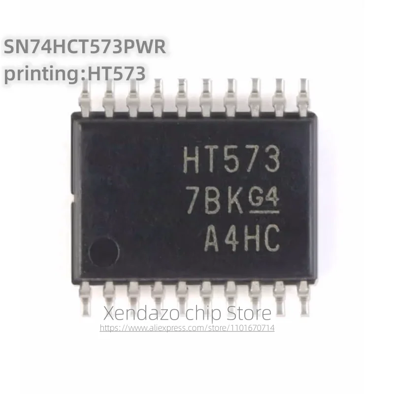 10pcs/lot SN74HCT573PWR printing HT573 TSSOP-20 package Three state output eight channel transparent D-class latch logic chip