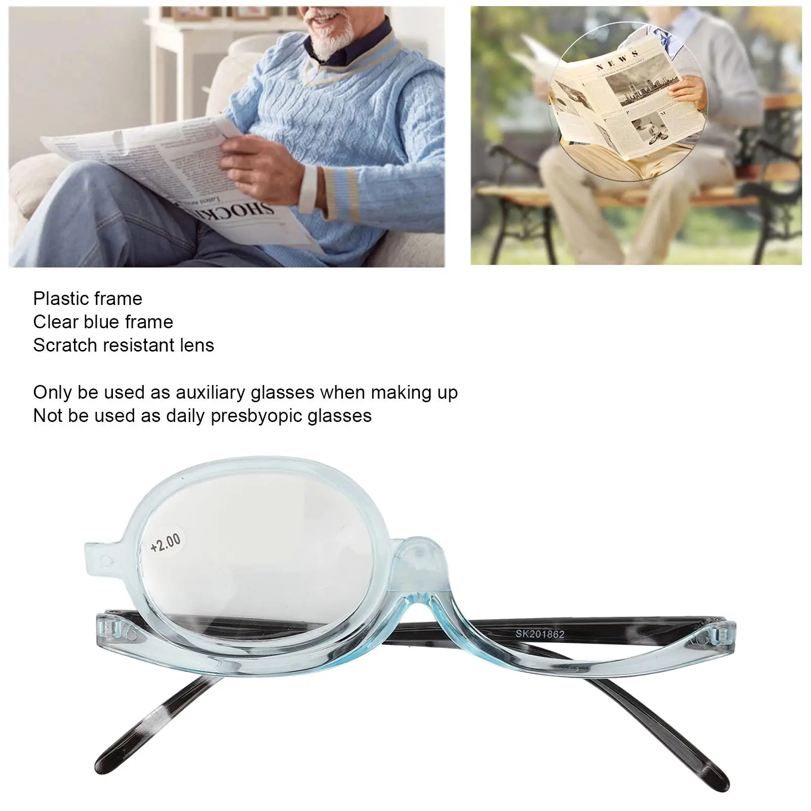 Single Lens Eye Make Up Spectacles for Daily Use