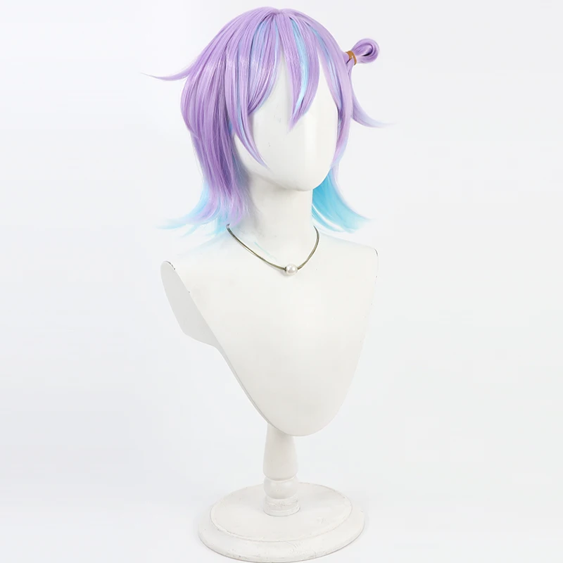 NIJISANJI virtuel YouTube Hoshirube Sho Cosplay perruque Halloween fête accessoire cheveux synthétiques fibre résistante à la chaleur + bonnet de perruque