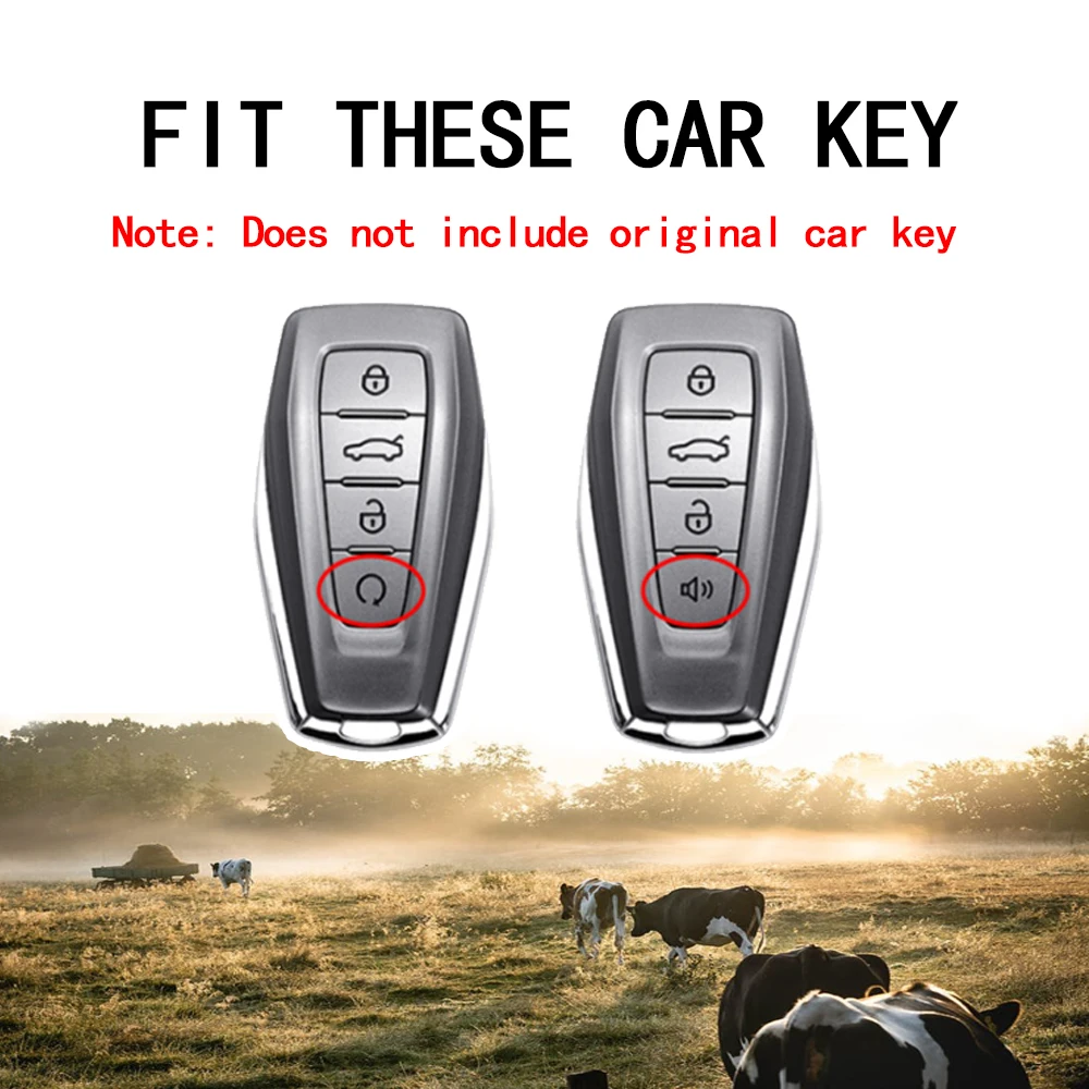 Car Key Fob Cover Case Shell Holder Set For Geely Coolray X6 Emgrand Global Hawk GX7 Remote Accessories Car-Styling Keychain