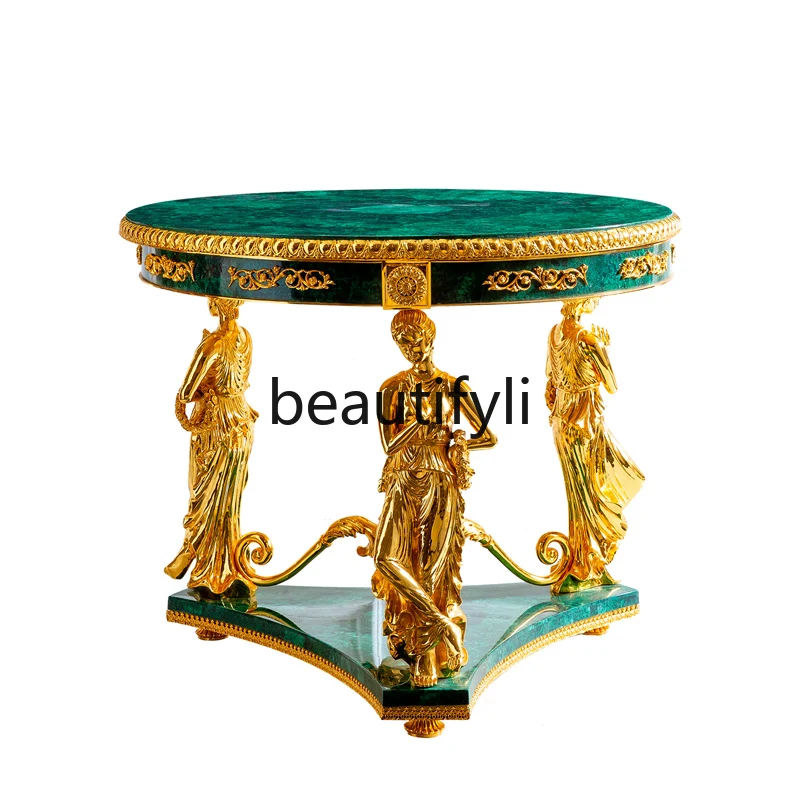 French Pavilion Queen's Official Residence Collection Luxury Stone Flower Table French Luxury Villa Round a few corners