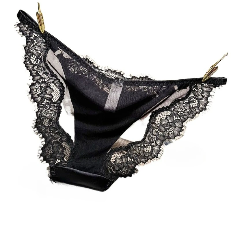 Thin Smooth  Soft Light Luxury Fashion Rhinestone Lace Panties Women's Sexy Mid-low Waist Comfortable Sweet Girl Panties Briefs