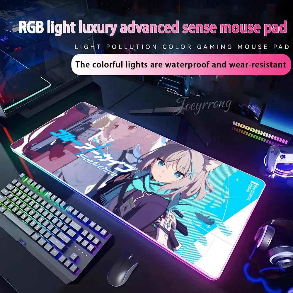 

Sorasaki Hina HifumS Mouse Pad RGB Mouse Pad Extended Gaming Keyboard Seven Colors LED Mats Large 1000x500mm XXL Gamer