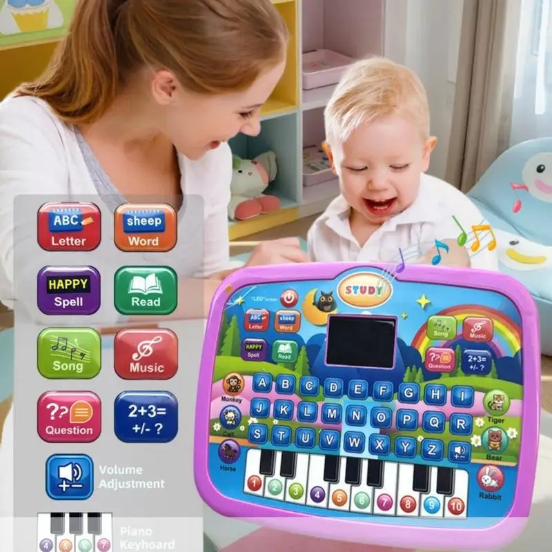 Brinquedo educativo iluminado de uma peça; Perfeito para presentes de Natal e aniversário, melhora as habilidades matemáticas e alfabetização para maiores de 3 anos