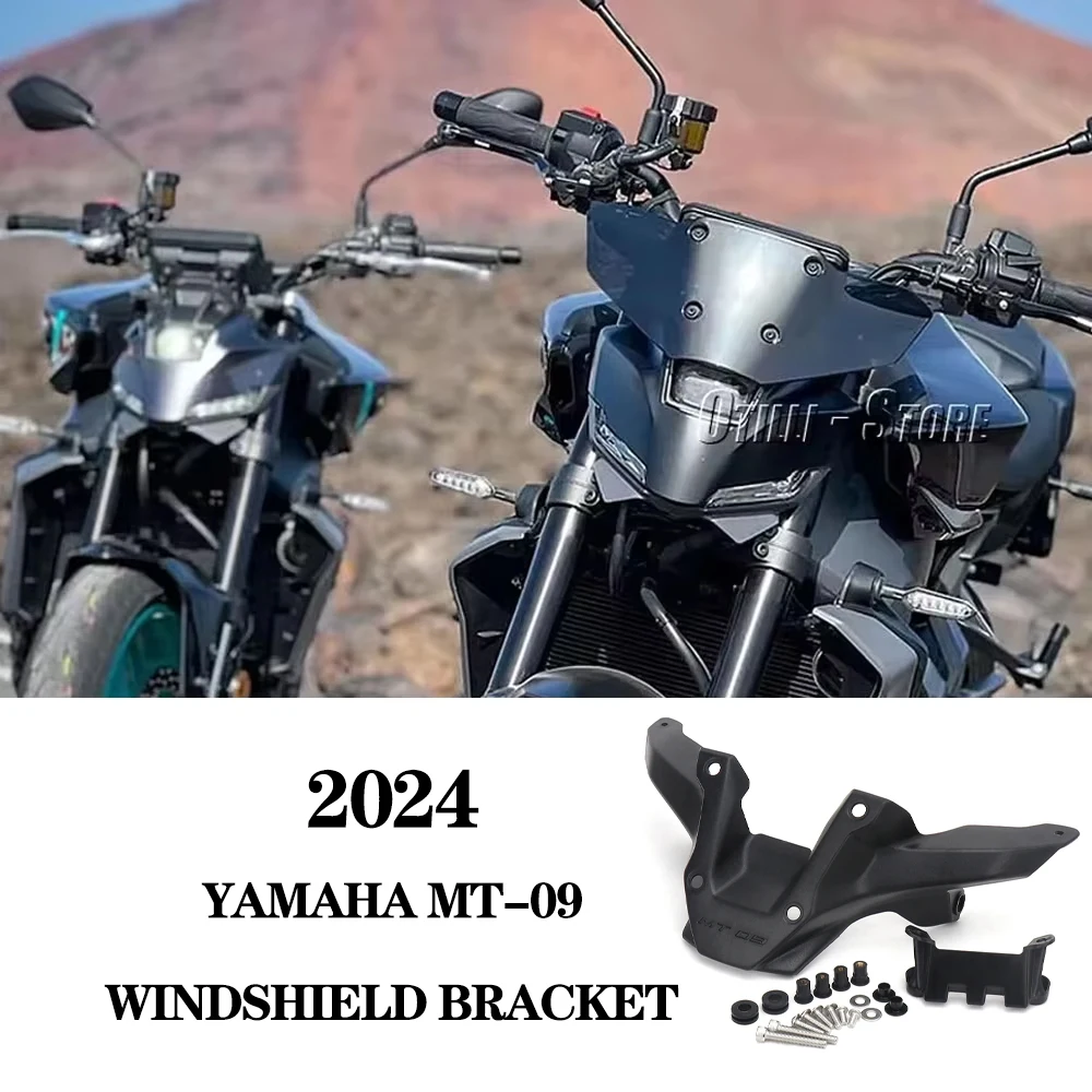 

NEW For Yamaha MT-09 MT 09 MT09 mt09 2024 2025 Windshield Bracket Motorcycle Accessories Transparent/Smoky/Black Windscreen Kit