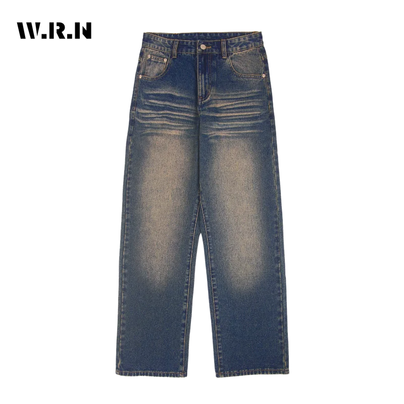 Jean Baggy à Jambes Larges pour Femme, Pantalon Décontracté, Style Harajuku, Rétro, Vintage, At, Délavé, Punk, Y2K, Denim, Surintendant, Été 2024