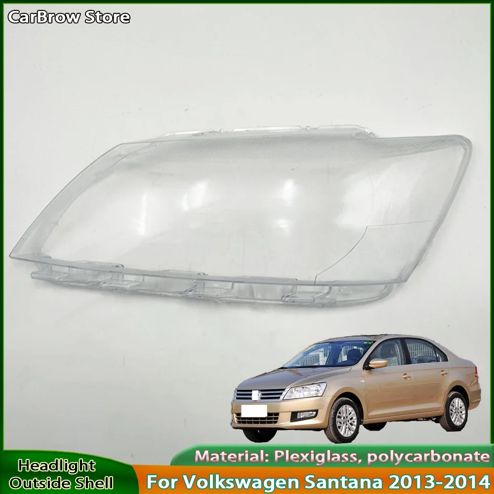 

For Volkswagen VW Santana 2013-2014 Transparent Headlamp Shell Plexiglass Replace The Original Lampshade Headlamp Cover
