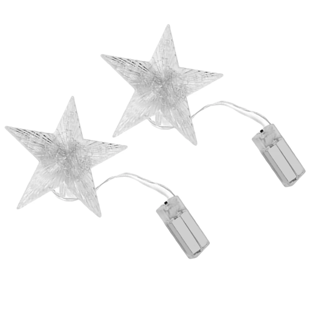 

2 pcs Christmas Tree Light Plastic Crystal Leds Treetop Party Decoration Cheerful Atmosphere Wedding Birthday Carnival