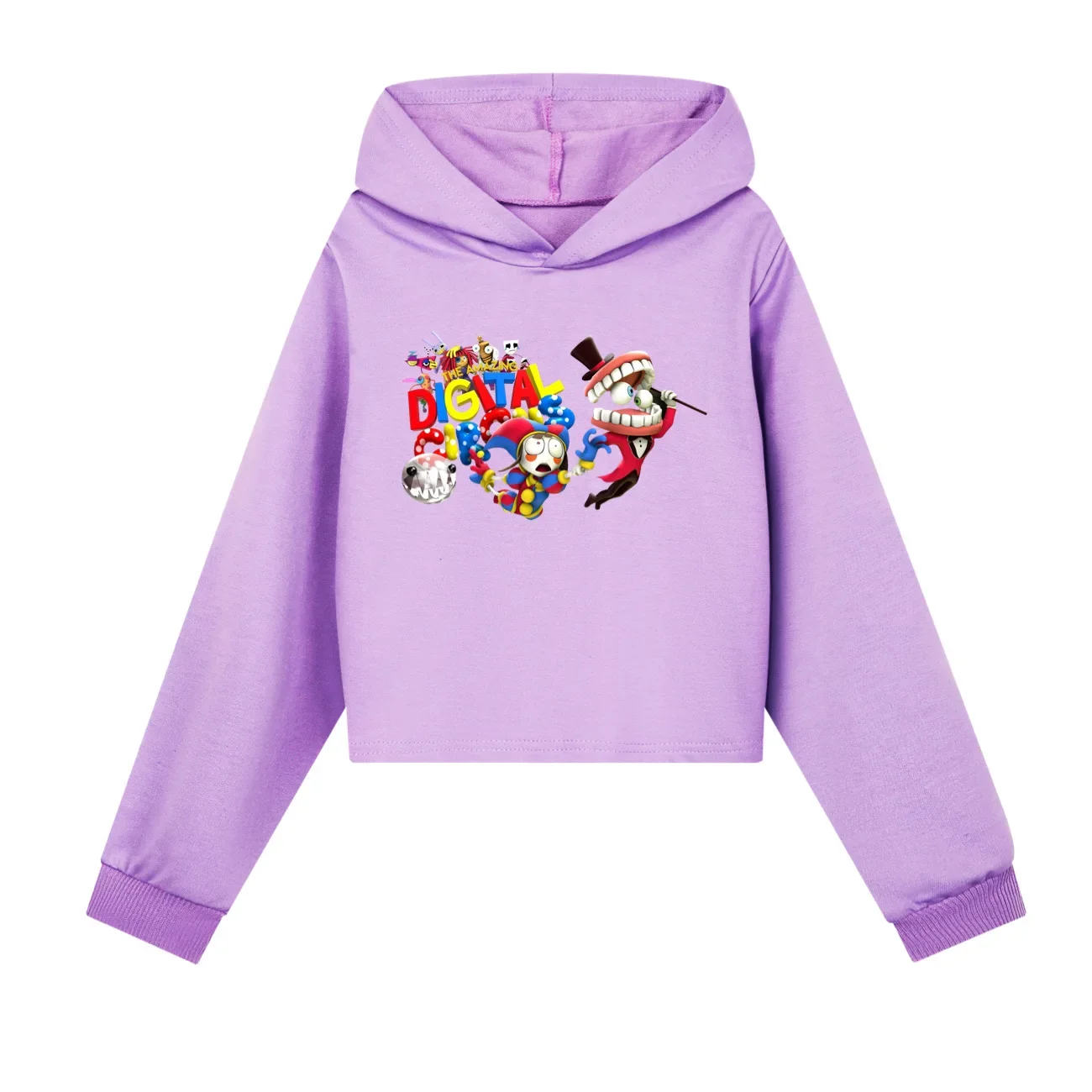 Children Clothing Girls Cropped Hoodies Amazing Digital Sweatshirts Set  Spring  Hoody Kids Long sleeve Casual Tops 2897