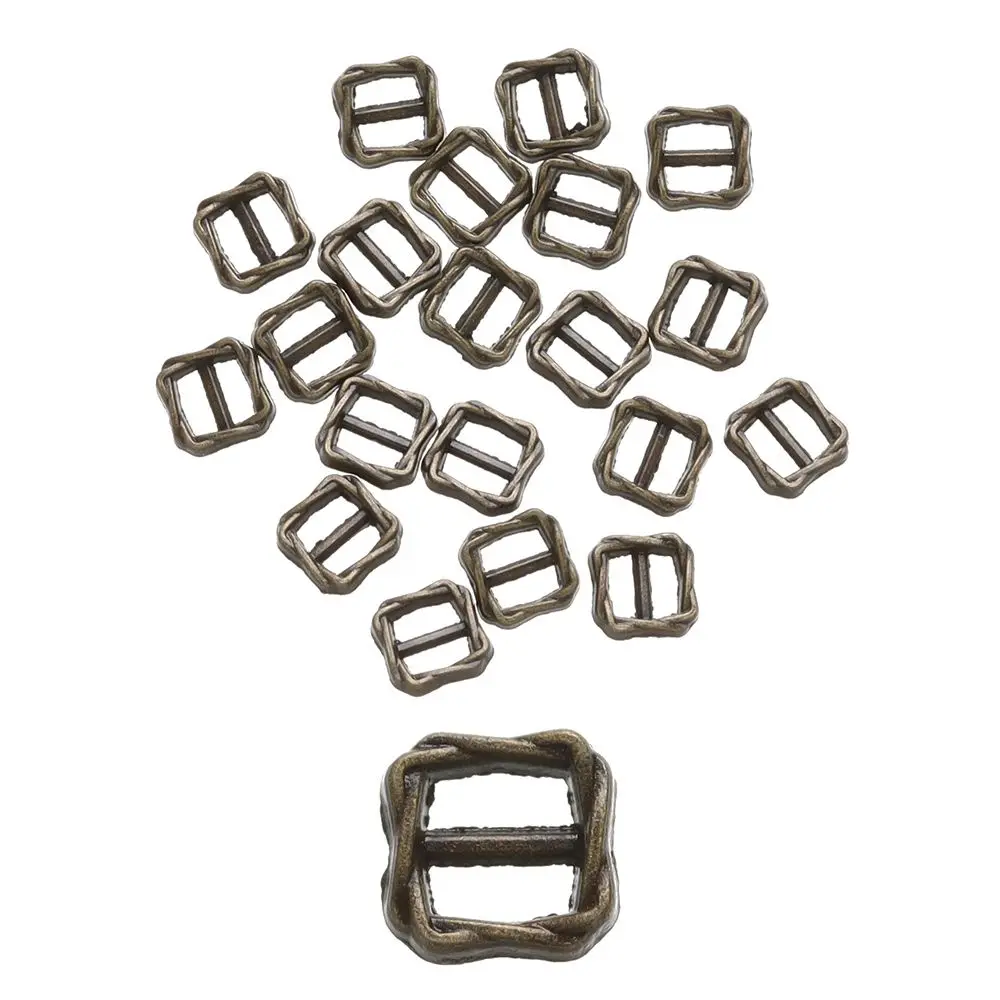 20pcs High Quality Mini Ultra-small 4 Colors  Bags Accessories Tri-glide Buckle Diy Dolls Buckles Pattern Belt Buttons
