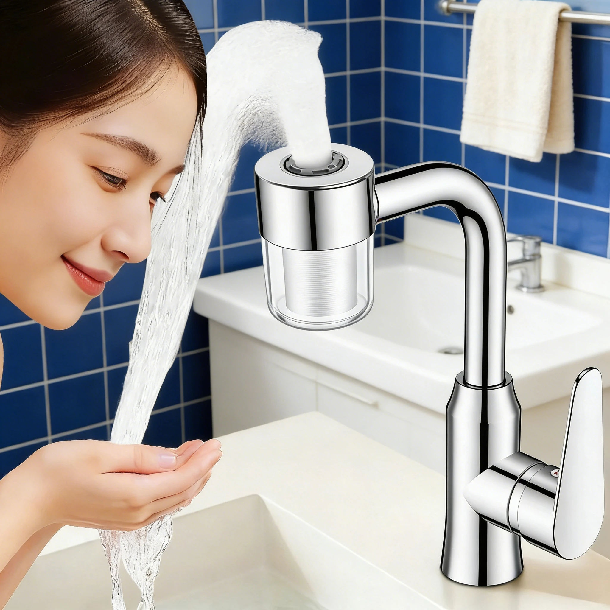 

Смеситель для ванной комнаты, горячая и холодная вода, настольный, для раковины, бытовой, с одной ручкой