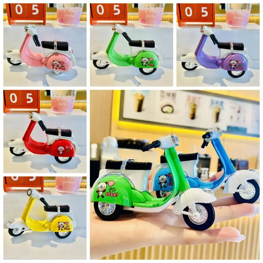 Mini Pull Back Motorcycle Toys Colorful Locomotive Motorcycle Model Simulation Model Motorcycle Action Figures Kids