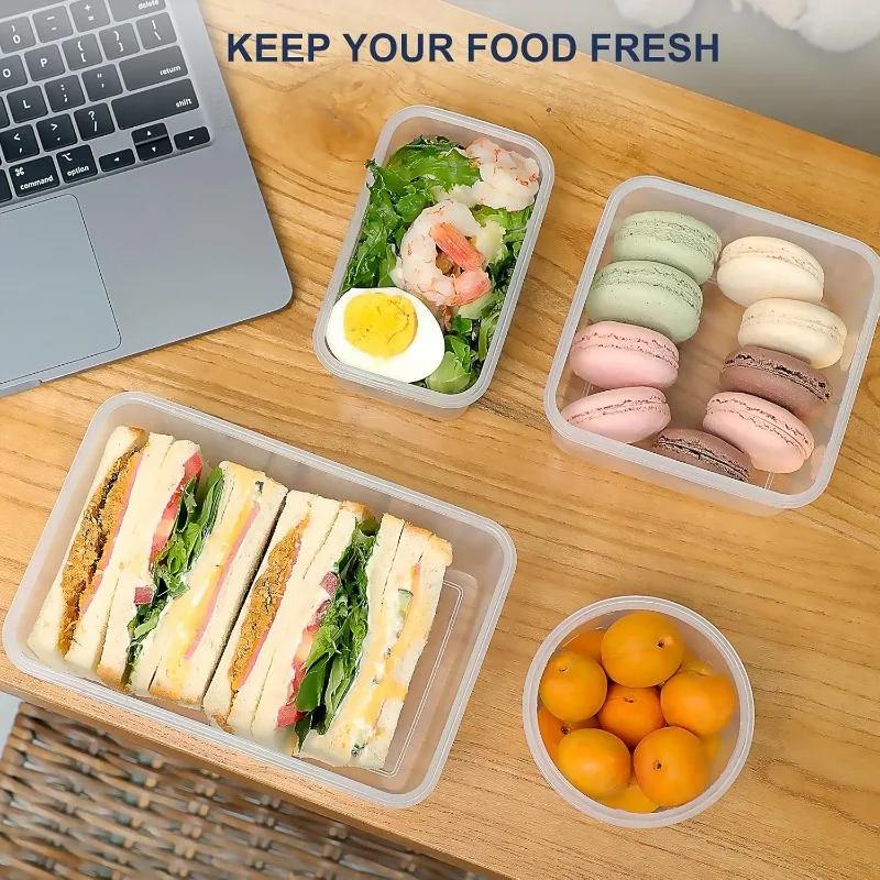 28 Pieces Food Storage Containers for Food BPA-Free Meat Fruit Vegetables Plastic Containers