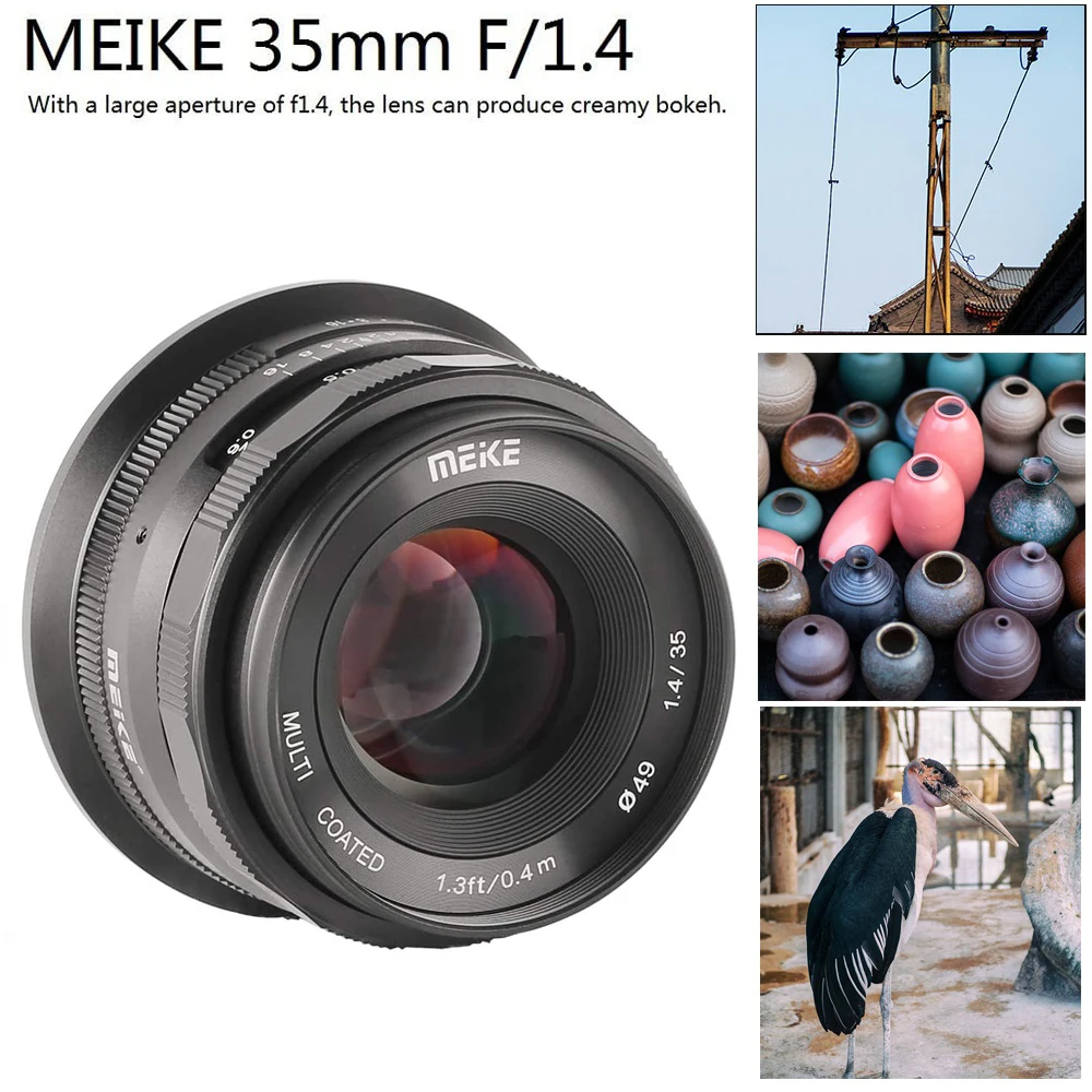 Meike 35 مللي متر f1.4 APS-C التركيز اليدوي عدسة ثابتة فتحة كبيرة لكاميرا نيكون Z-Mount Z30 Z50 Z6 Z7 Z6II Z7II Z8 II Z5 Z9 Z6III