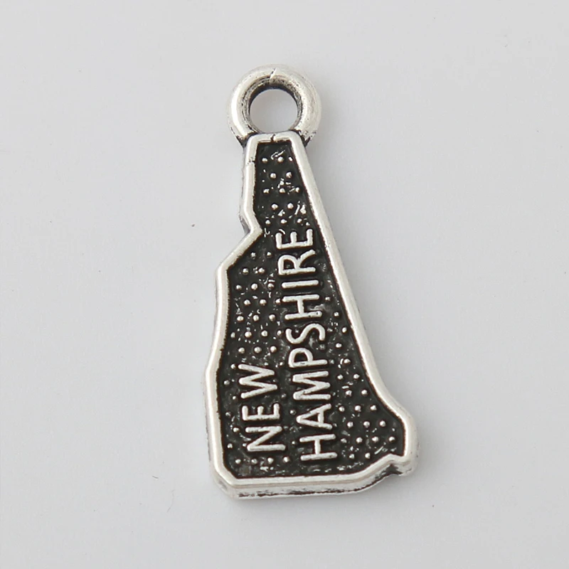 RAINXTAR Vintage American States Alloy Charms New Hampshire Accessories Charms 10*21mm 50pcs AAC030