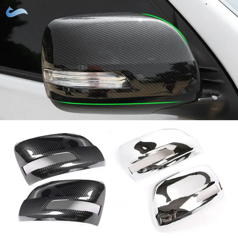 For Toyota Land Cruiser Prado FJ150 150 2010 2011 2012 2013 - 2019 Car Exterior Side Rearview Mirror Cap Cover Protective Trim