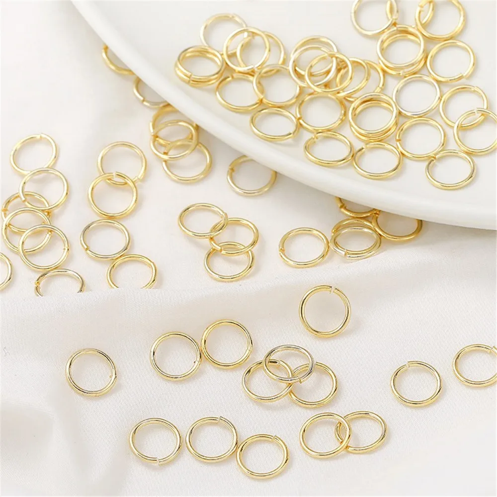 

14K Gold-plated Open Ring Single Ring Accessories Handmade Diy Bracelet Necklace Ending Connection Ring Material Q027