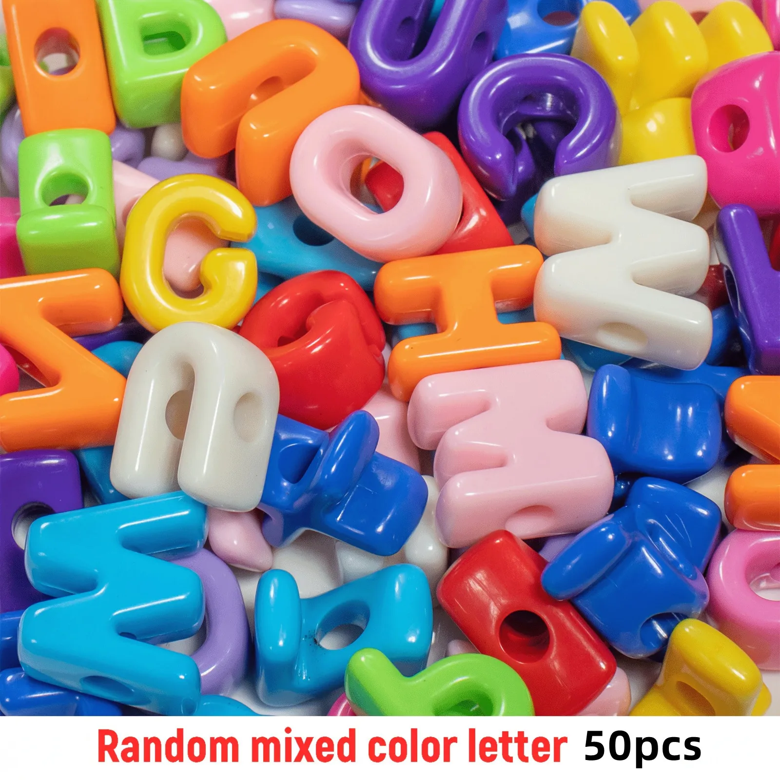 50 stuks 14mm-20mm Acryl groot gat letters en cijfers kralen voor DIY Sieraden Maken Armband Ketting sleutelhanger Materialen
