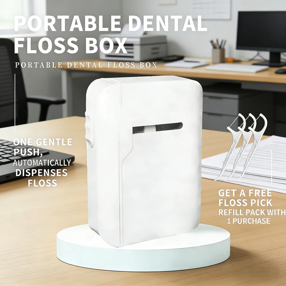 

Премиальные зубные нити-флоссеры (80 шт.) + автоматический диспенсер для нитей, портативный футляр для хранения, уход за полостью рта для семьи и путешествий