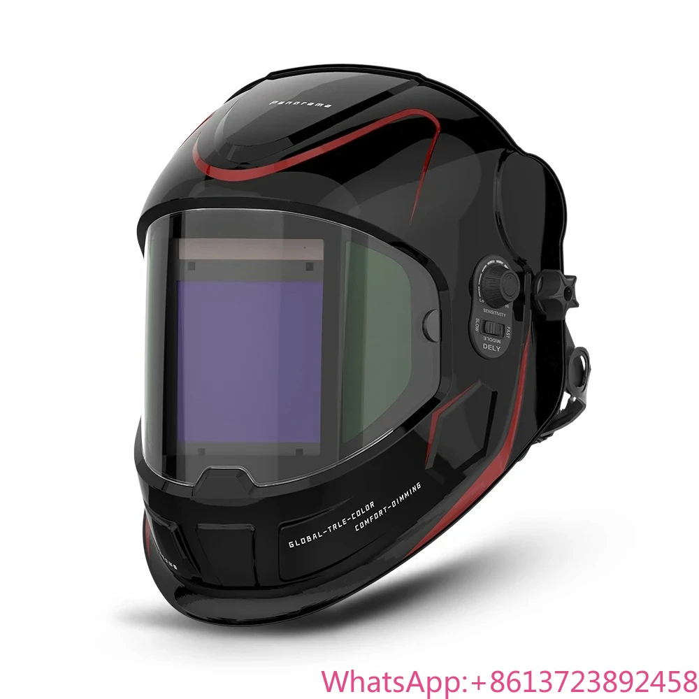 

ANDELI Auto Darkening Welding Helmet Large Screen 180 View True Color Solar Welder Mask 4 ARC Sensors 1/1/1/2 Optical Weld Hood