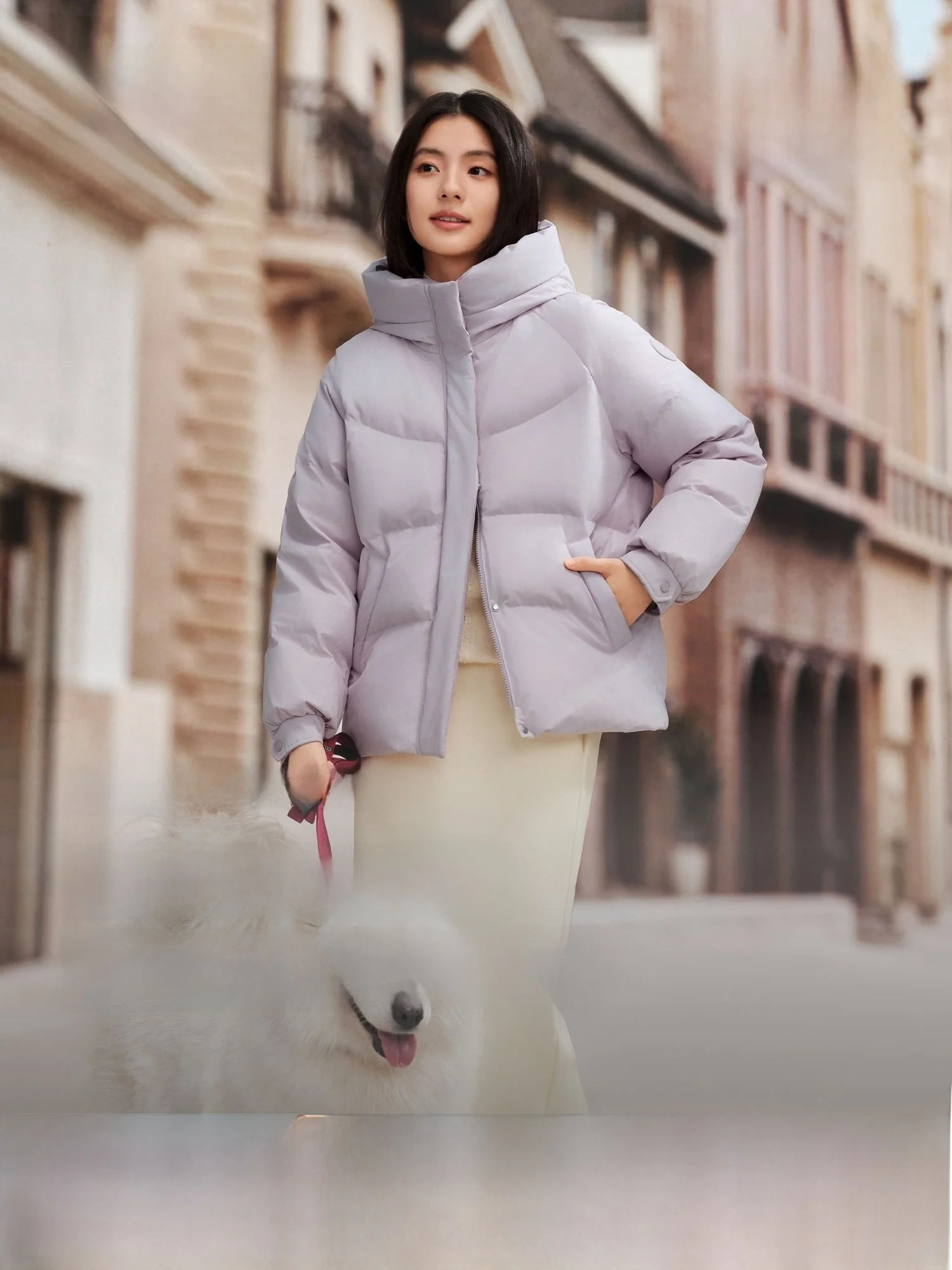 

Bosideng New Winter ort Puffer Jaet Women's Faion Casual Sweet Anti-Aging Small Size Hooded Versatile Ci Warm Thiened