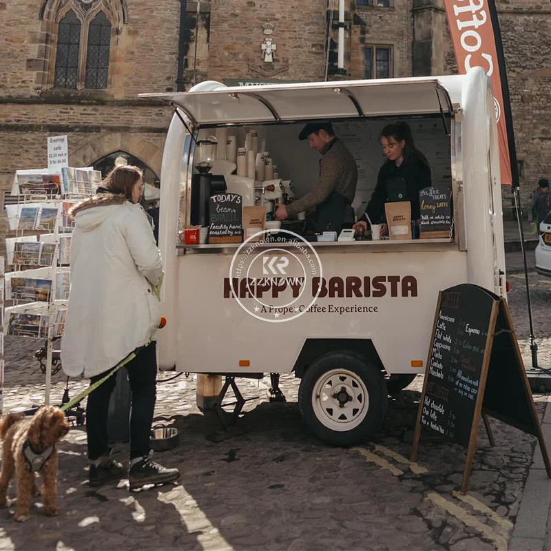 Carrello per fast food personalizzato Cucina mobile Carrello per snack da strada Carrello per caffè Attrezzature complete Concessione Rimorchio per fast food Chiosco per hot dog