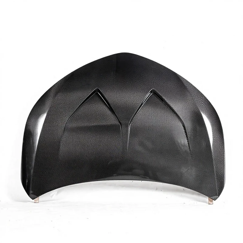 Black Carbon Fiber Engine Hood Bonnet Upgrade Retrofit Fit 2013-2019 Models Exterior Parts