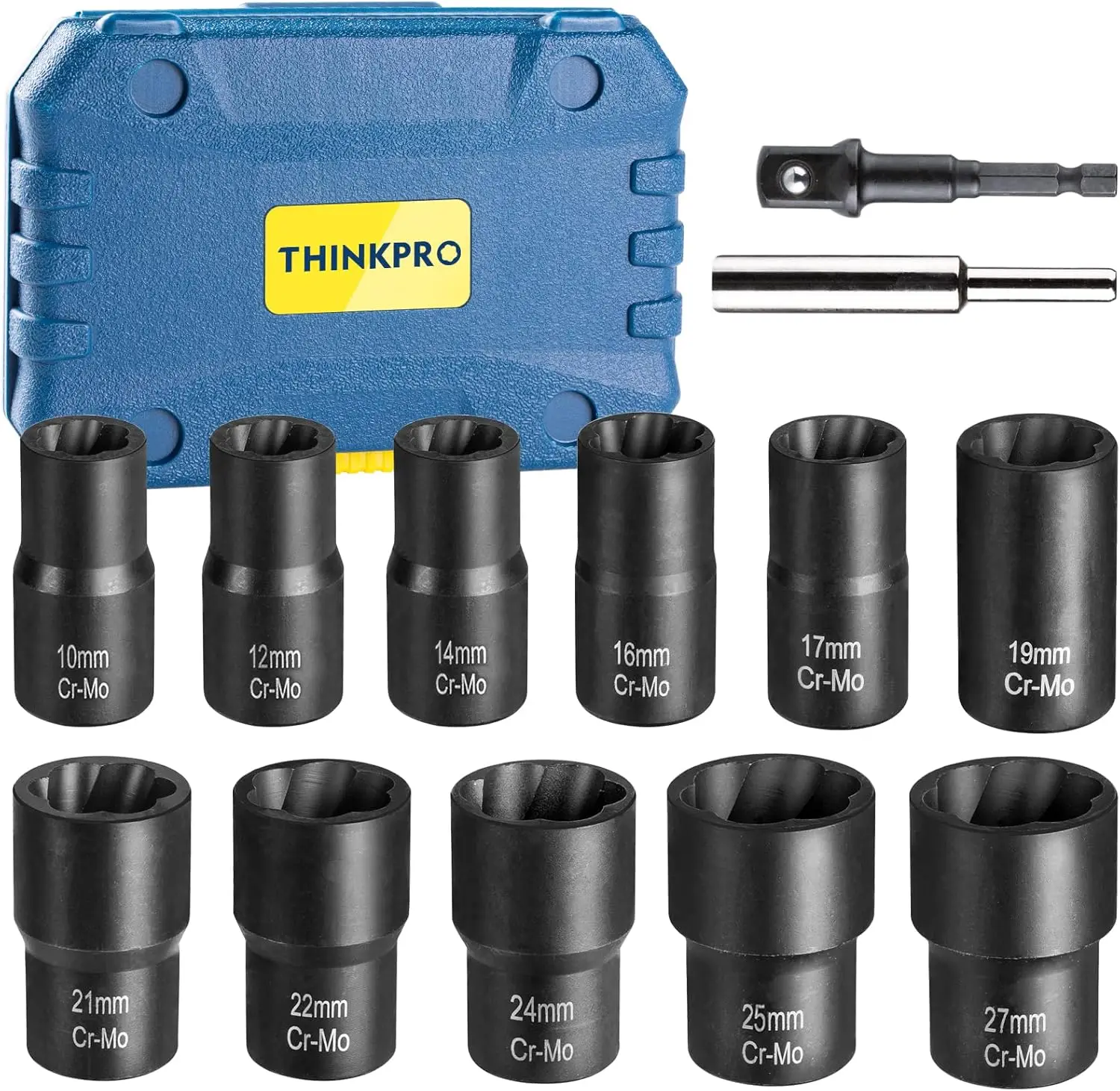 

Lug Nut Removal Tool,13 PCS Bolt Extractor, 1/2 Inch Drive Lug Nut Extractor Set, Easy Out Lug Nut remover for Damaged