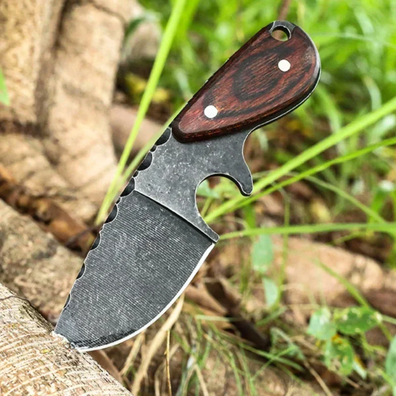 2024 New Outdoor high hardness straight knife for survival,  knife for self-defense, camping outdoor small knife EDC tools