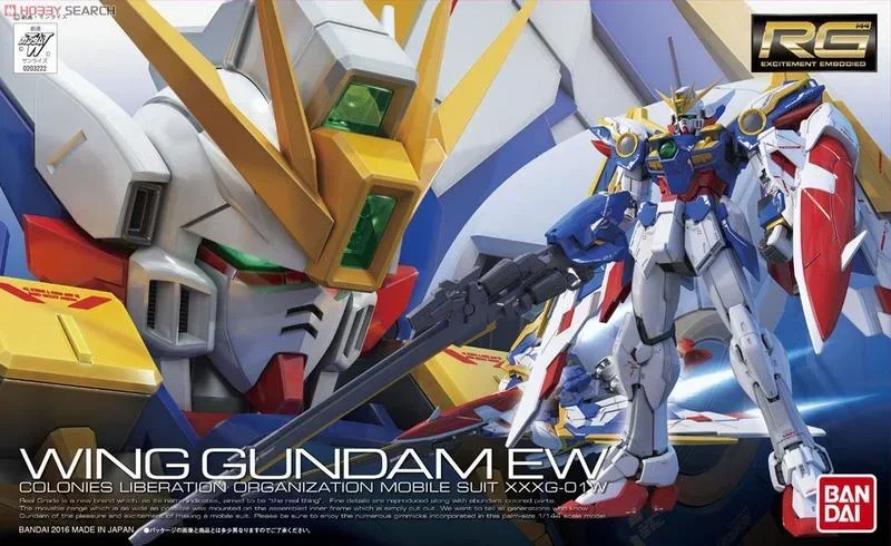 Anime Original Bandai Gundam RG 20 1/144 XXXG-01W WING Gundam EW VER.KA Edition Assembly Model Anime Action Figures Toys