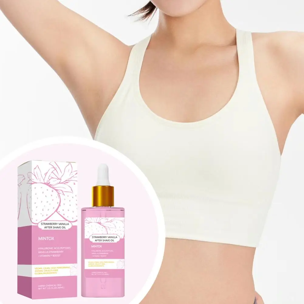 

90 мл клубничный ванильный мягкий после бритья масло для волос удаление волос уход за кожей глубокое увлажнение предотвращает вросшие волосы и сухость