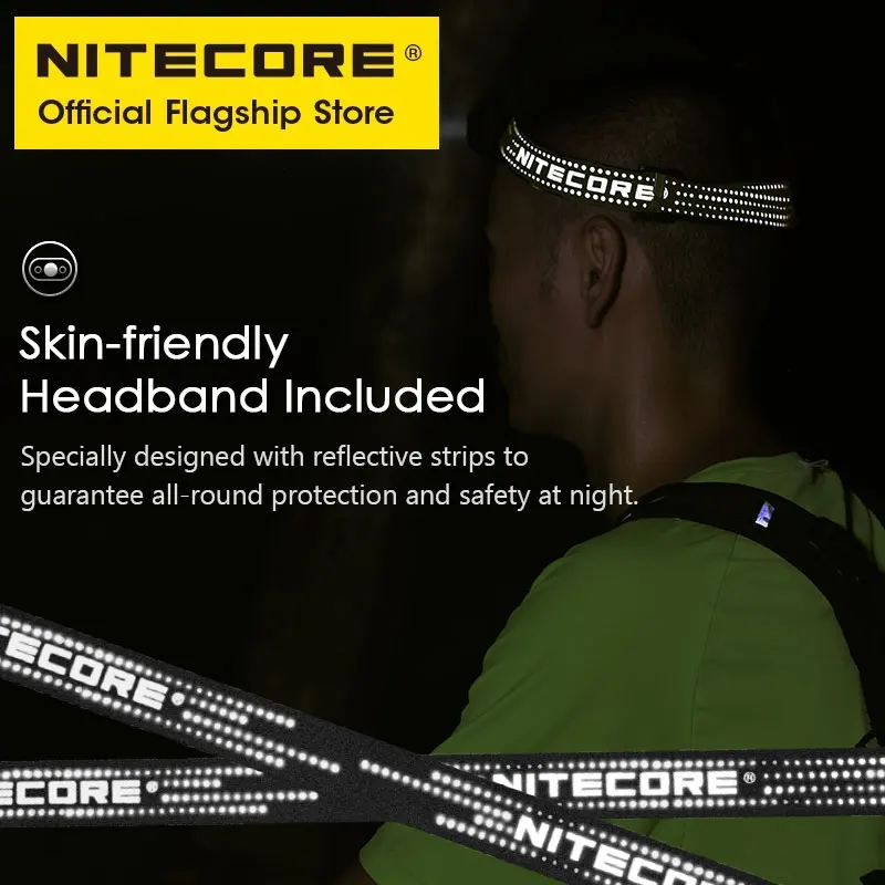 NITECORE NU33 USB-C 충전식 헤드램프, LED 트리플 출력 700 루멘, 2000mAh 배터리 내장, 캠핑 작업 조명 낚시용