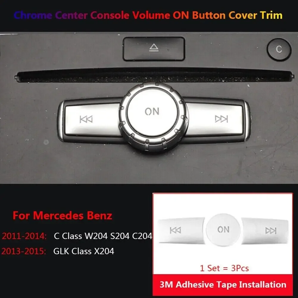 Center Console Volume Buttons ON Button Cover Repair Sticker For Mercedes Benz C GLK Class W204 S204 W212 X204 Car Accessories