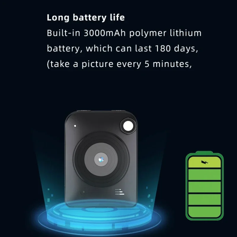 Portable Time Lapse Camera TL3000 Screen 90° Rotation Low-light Full Color 2.0"Display 4K Video Built-in 3000mAh Battery