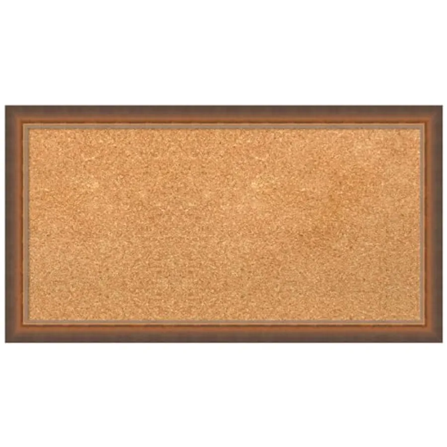 

Natural Cork Board for Wall 14x26 Vision Board with Bronze Frame Small Corkboard Office Decor for Home Organization Modern Cork