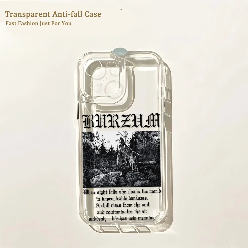Burzum Filosofem Handyhülle für iPhone 17 16 16e 15 14 13 12 11 Mini Pro Max X XR XS Max 7 8 Air Plus Transparente Rückseite