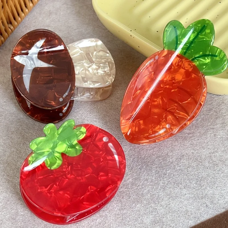 

1pcs Vegetable Hair Claw Women Adorable Playful Design Trendy Whimsical Accessories Stylish Girls Headwear Daily Casual Outfits