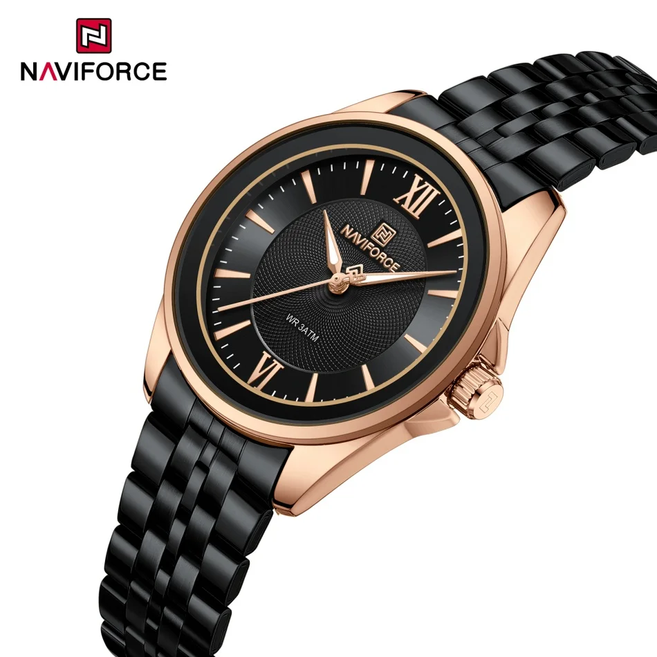 NAVIFORCE العلامة التجارية الساعات للنساء الرياضة عارضة للماء كوارتز ساعة سبائك الزنك المواد عارضة السيدات ساعة Relogio Feminino