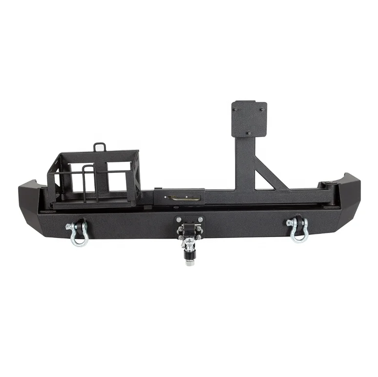 Auto Body System Car Accessories Parts for Toyota FJ Cruiser 2007+ Rear Bumper Guard with Spare Tire Rack with Oil Drum Rack
