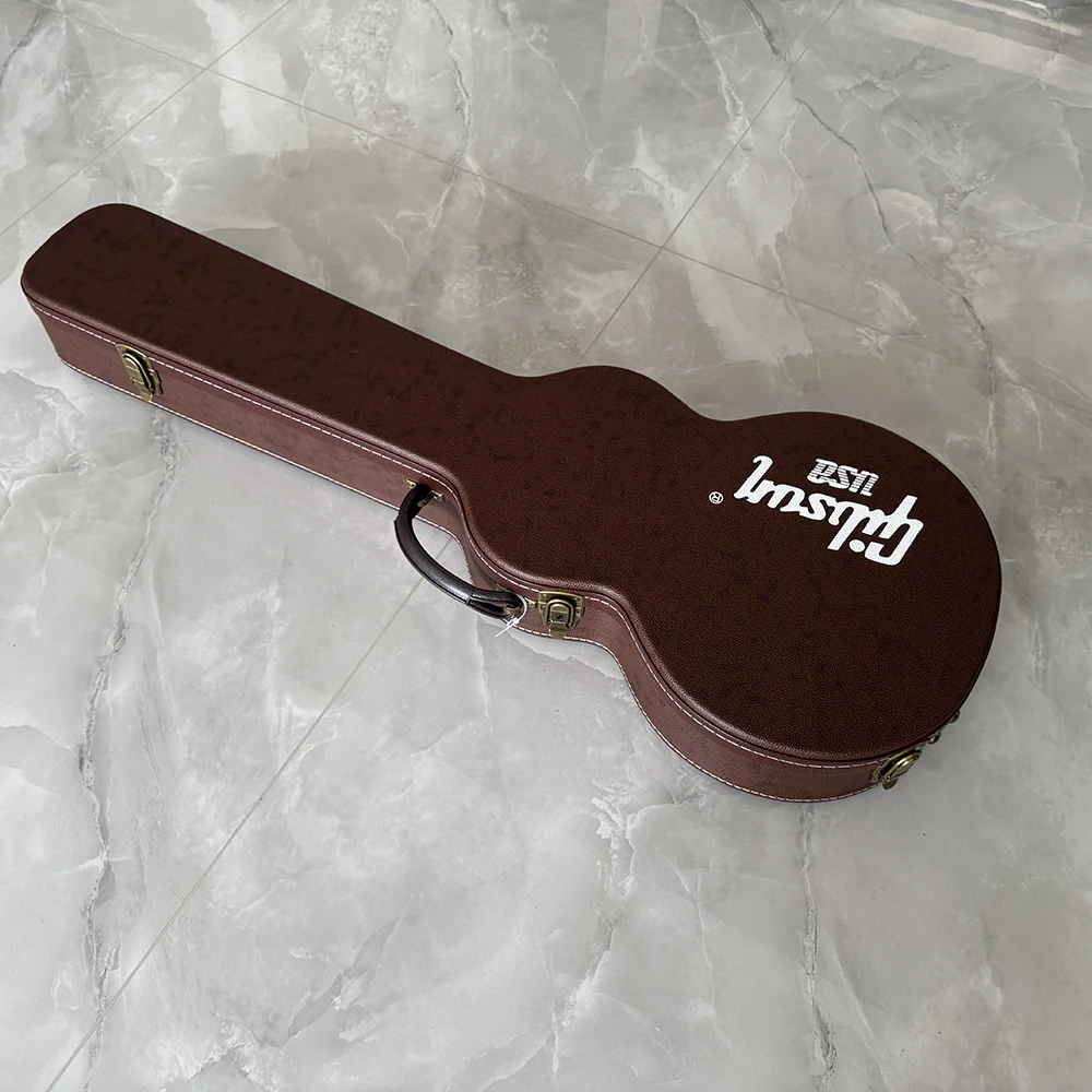 

Высококачественный чехол для электрогитар Gibson Les Paul/LP, жесткий чехол в винтажном стиле с коричневой поверхностью.