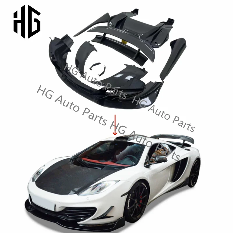 For McLaren 650s mode car upgrade to dmc style body kits For Mp4-12c front splitter lip spoiler rear diffuser car parts